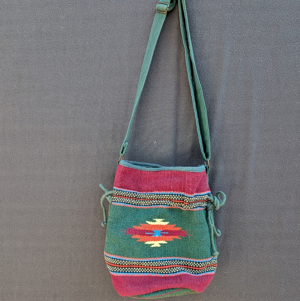 Western Navajo Print Hippie Chic Woven Shoulder Bag